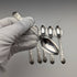 Around 1875 Set of 6 English Antique Silver Plated Teaspoons